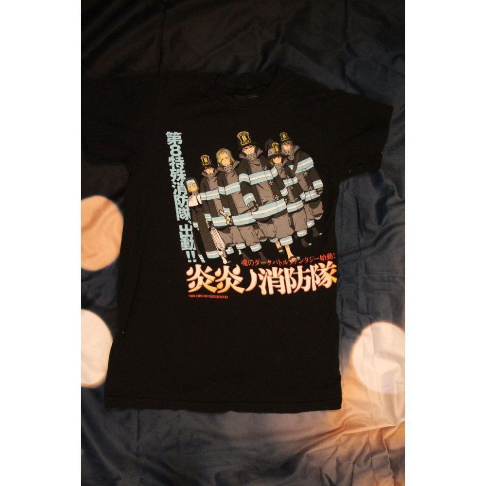 Black Fire Force Anime T-Shirt Size Small